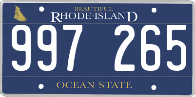 RI license plate 997265