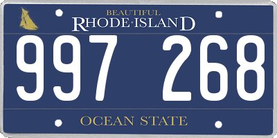 RI license plate 997268