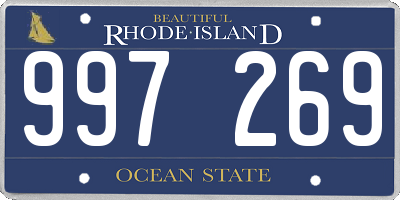 RI license plate 997269