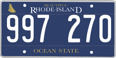 RI license plate 997270