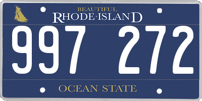 RI license plate 997272