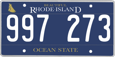 RI license plate 997273