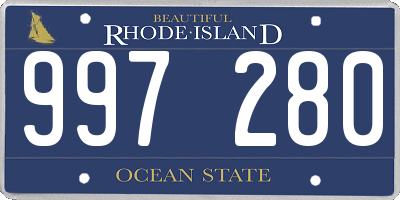 RI license plate 997280