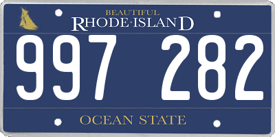 RI license plate 997282