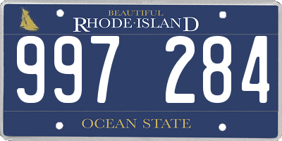 RI license plate 997284