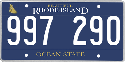 RI license plate 997290