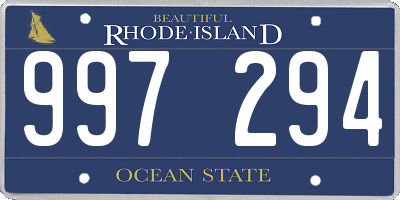 RI license plate 997294