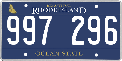 RI license plate 997296