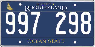 RI license plate 997298