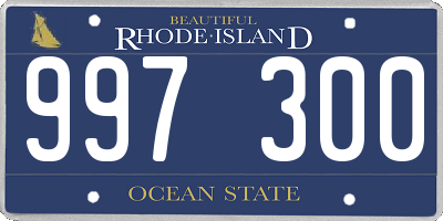 RI license plate 997300