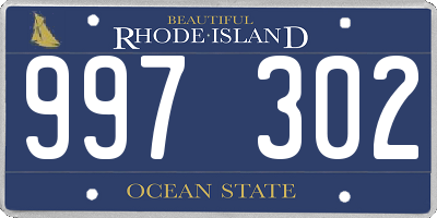 RI license plate 997302