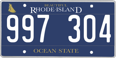 RI license plate 997304