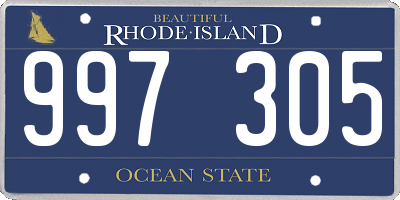 RI license plate 997305