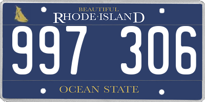 RI license plate 997306