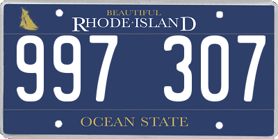 RI license plate 997307