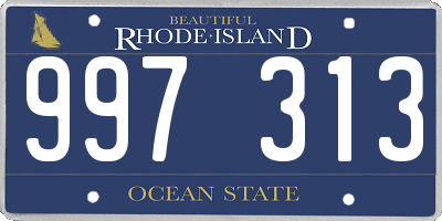 RI license plate 997313