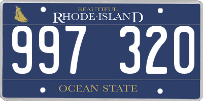 RI license plate 997320