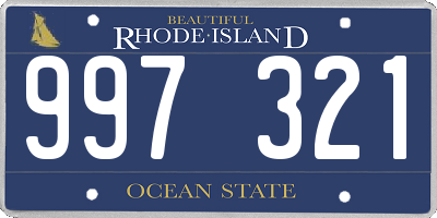 RI license plate 997321