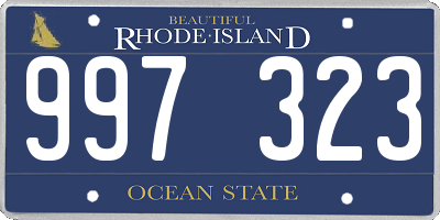 RI license plate 997323