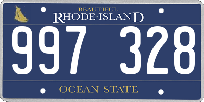 RI license plate 997328