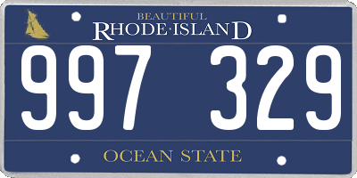 RI license plate 997329