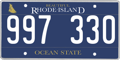 RI license plate 997330