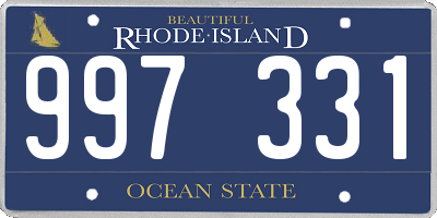 RI license plate 997331