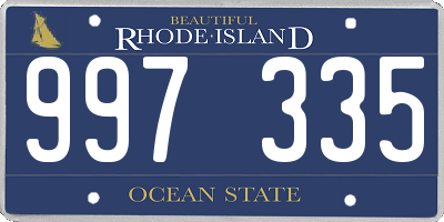 RI license plate 997335