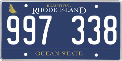 RI license plate 997338