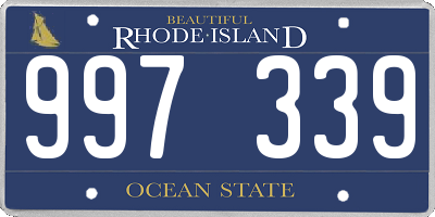 RI license plate 997339