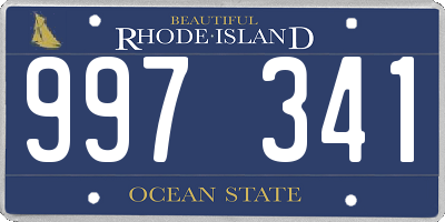 RI license plate 997341