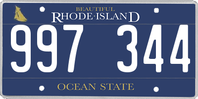 RI license plate 997344