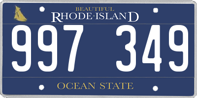 RI license plate 997349