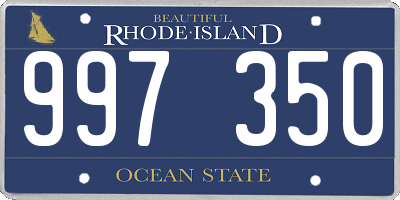 RI license plate 997350