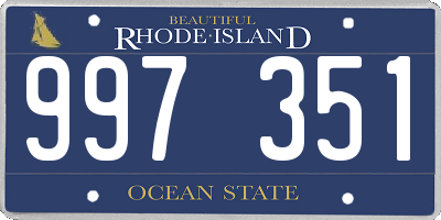 RI license plate 997351