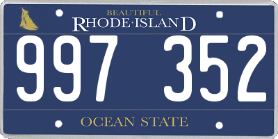 RI license plate 997352