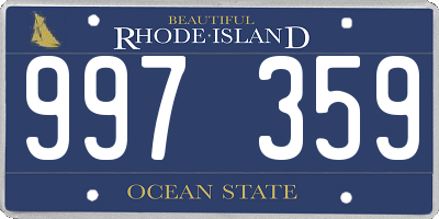 RI license plate 997359