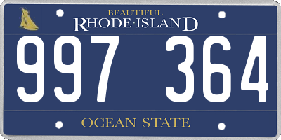 RI license plate 997364