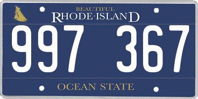 RI license plate 997367