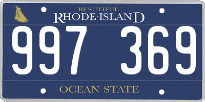 RI license plate 997369