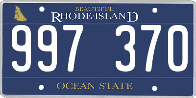 RI license plate 997370