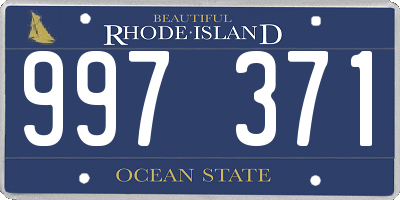 RI license plate 997371