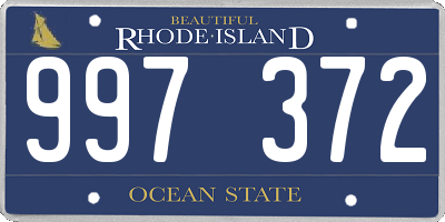 RI license plate 997372