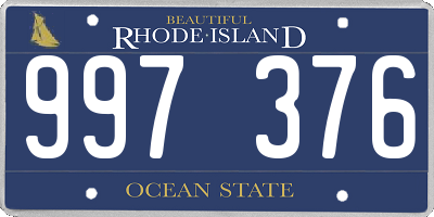 RI license plate 997376