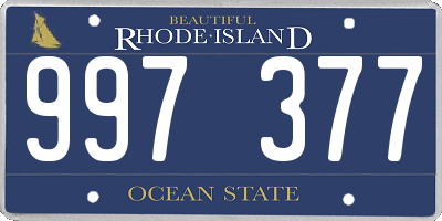 RI license plate 997377