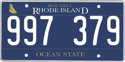 RI license plate 997379