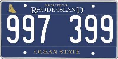 RI license plate 997399