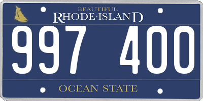 RI license plate 997400