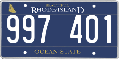 RI license plate 997401