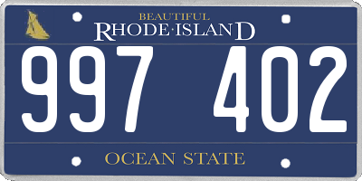 RI license plate 997402